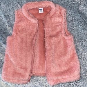 Baby girl furry vest